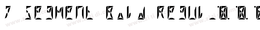 7 Segment Bold Regul字体转换